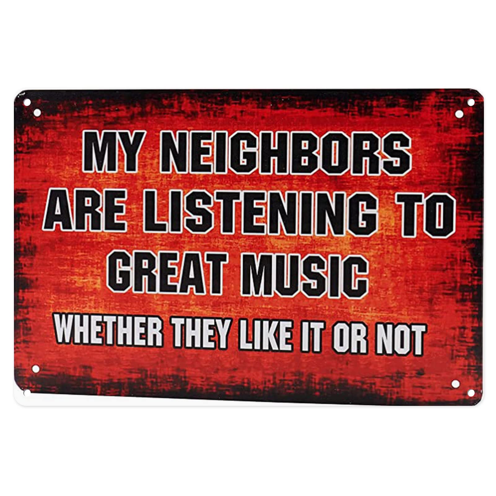 peiyeety Metal Tin Sign Vintage Funny Sarcastic Man Cave Bar are Great Music Theyfor Home, Living Room, Garden, Bedroom, Office, Hotel, Cafe and Pub Wall Decor 12" x 8"