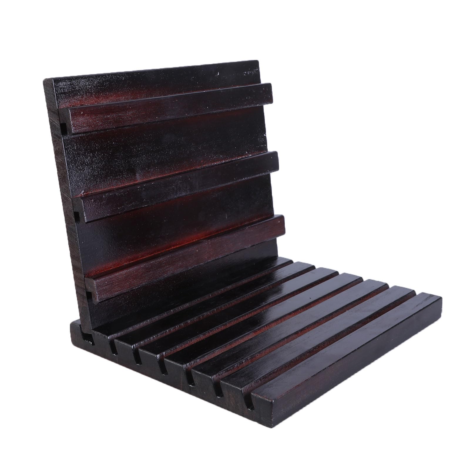 ordinarYone Wooden Challenge Coin Display Stand Multi Rows Desktop Coin Holder Medals Display Rack Shelves Coin Organizers Case