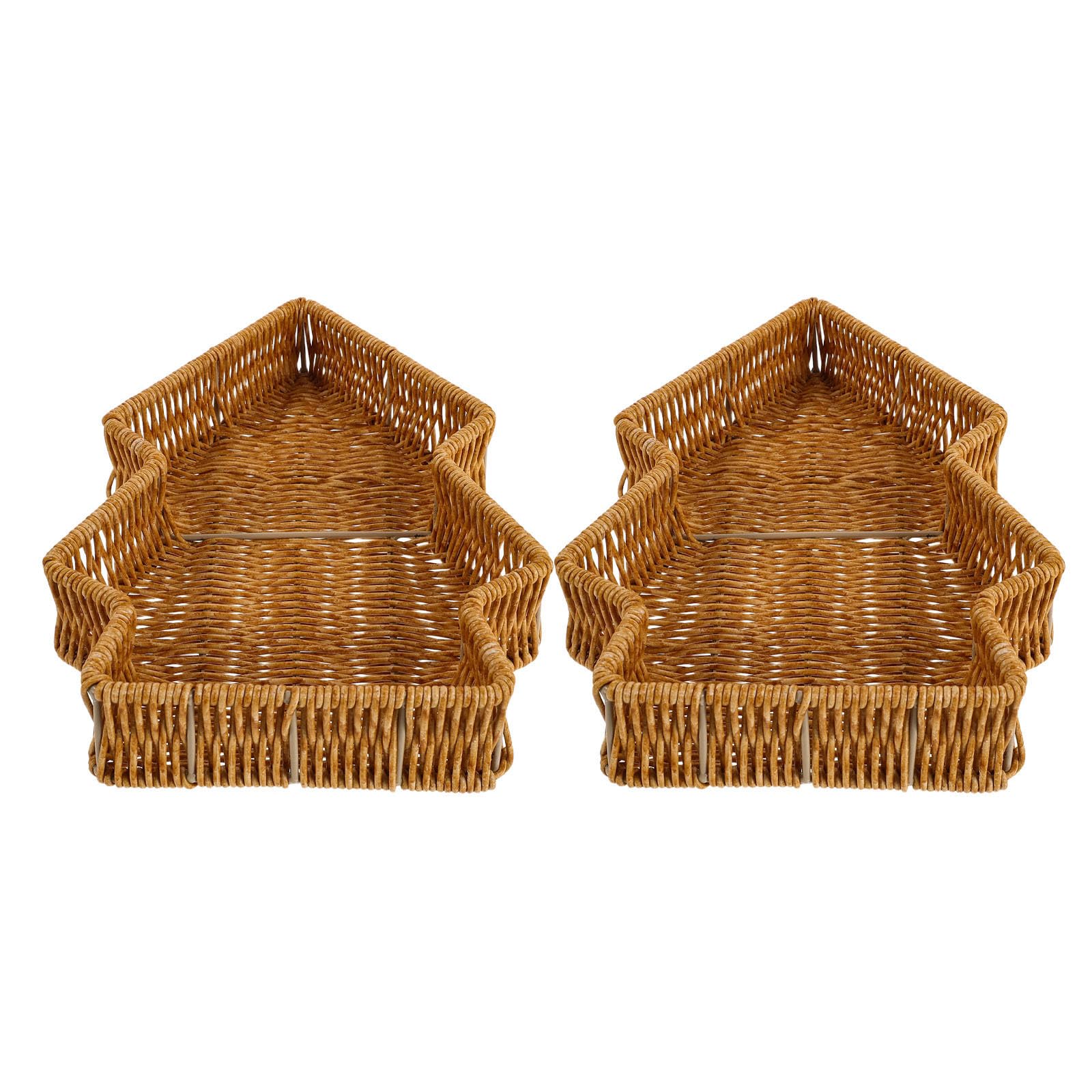 2 Pezzi Cesto per Pane Intrecciato in Vimini a Forma di Country, Leggero e Sicuro per Alimenti, per Feste e Eventi in Farmhouse