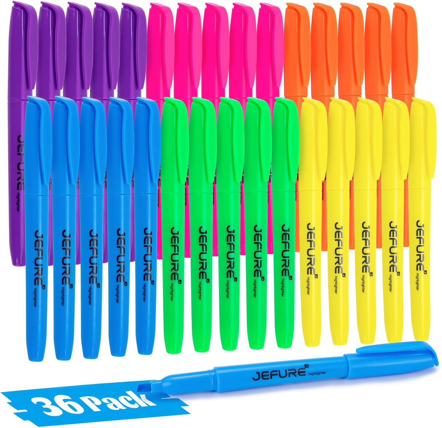 36 Pcs Highlighters, Chisel Tip, Quick Dry, Multiple Colors