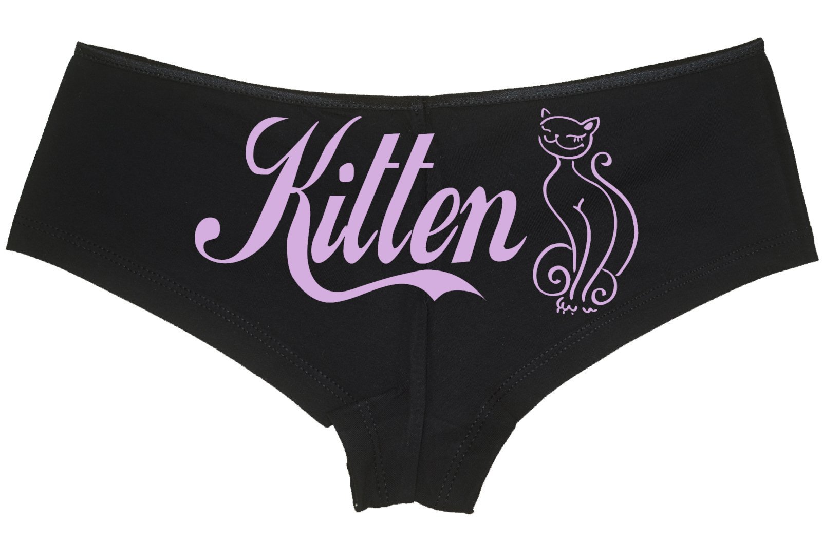 Knaughty Knickers - Daddy's KITTEN With Cat Boy Short Panties - Pet Play NEKO daddys girl DDLG CGL boyshort underwear: Large Lavender