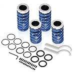 AJP Distributors Height Adjustable Suspension Steel Lowering Spring Coilover Aluminum Scaled Sleeve Kit Blue Compatible/Replacement For 240SX S13 Silvia 1989 1990 1991 1992 1993 1994 89 90 91 92 93 94