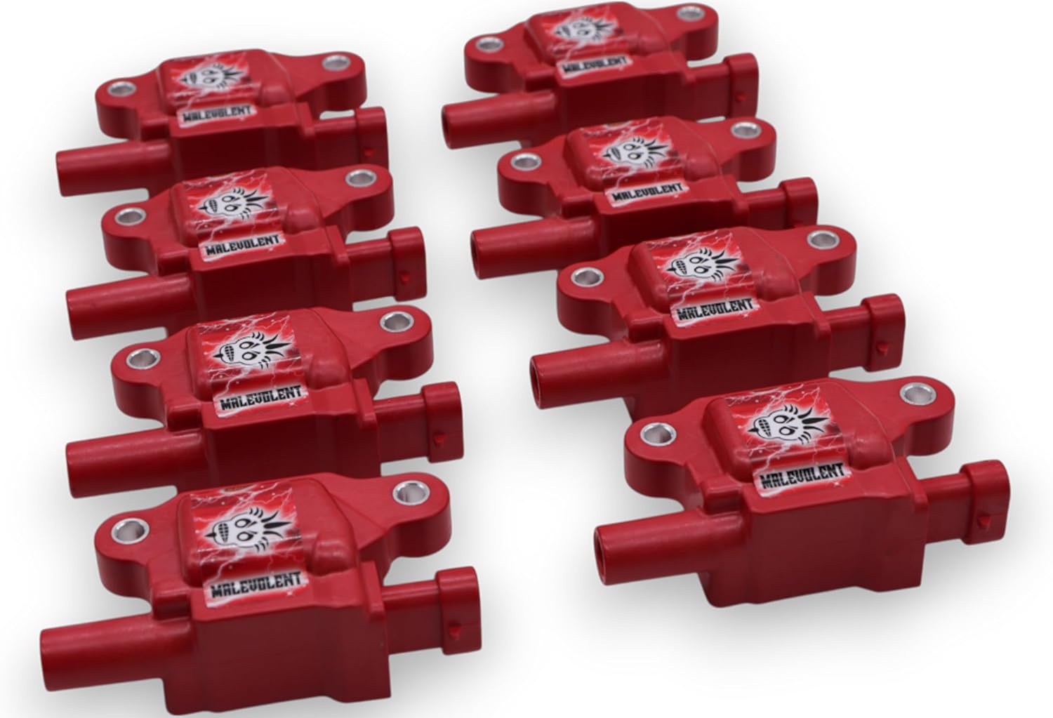 Granatelli Motorsports 28-0513-CPRM Malevolent Coil Packs Red Body 85K Volts Set Of 8 Malevolent Coil Packs