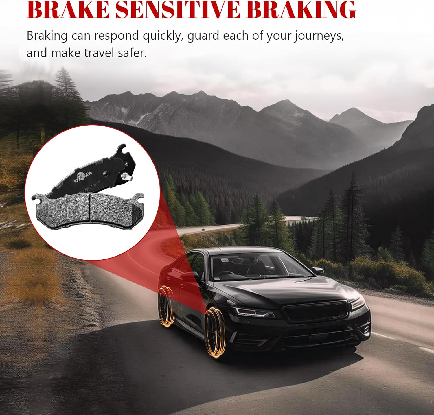 Front and Rear Ceramic Disc Brake Pads Set Replacement for 2001 2002 2003 2004 2005 2006 Chevy Silverado 1500 2000-2006 Suburban 1500/Tahoe 2003-2006 Avalanche 1500