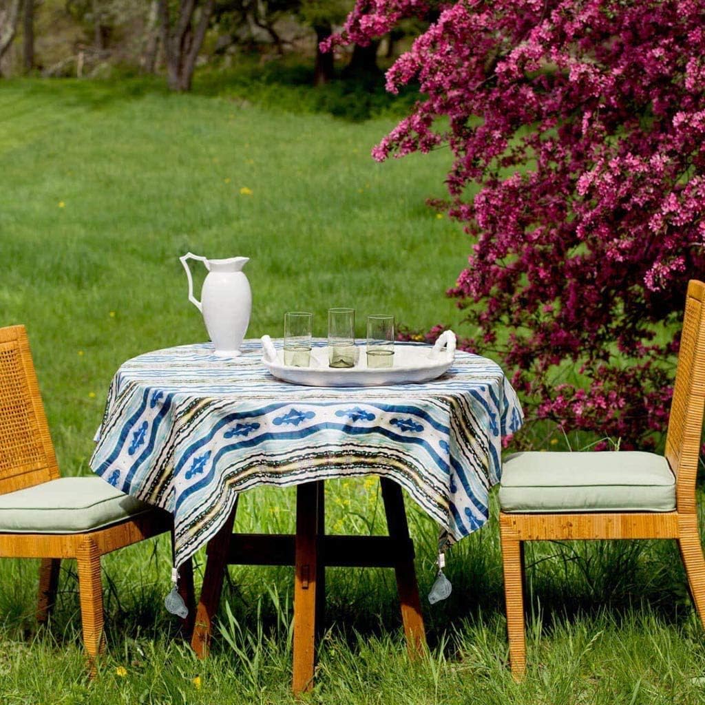 4 Pieces Picnic Cast Iron Pendant Tablecloth Weights Kit fit for Outdoor Garden Party Wedding Camping Picnic Tablecloths (Retro Ocean Wind): Kitchen & Dining