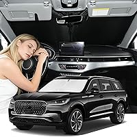 Vista 78 de Parasol de 4 capas para parabrisas, ajuste personalizado, tela 240T, parasol retráctil que bloquea los rayos ultravioletas, accesorios para automóvil