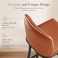 Vista 33 de Sophia & William Taburetes de bar de 24 pulgadas para isla de cocina, taburetes de bar de altura de mostrador con respaldo, sillas de bar modernas