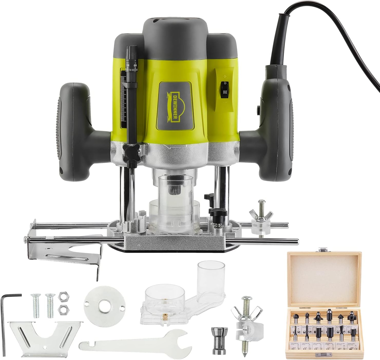 VEVOR Defonceuse a Main Electrique 710 W Affleureuse a Bois, 13000