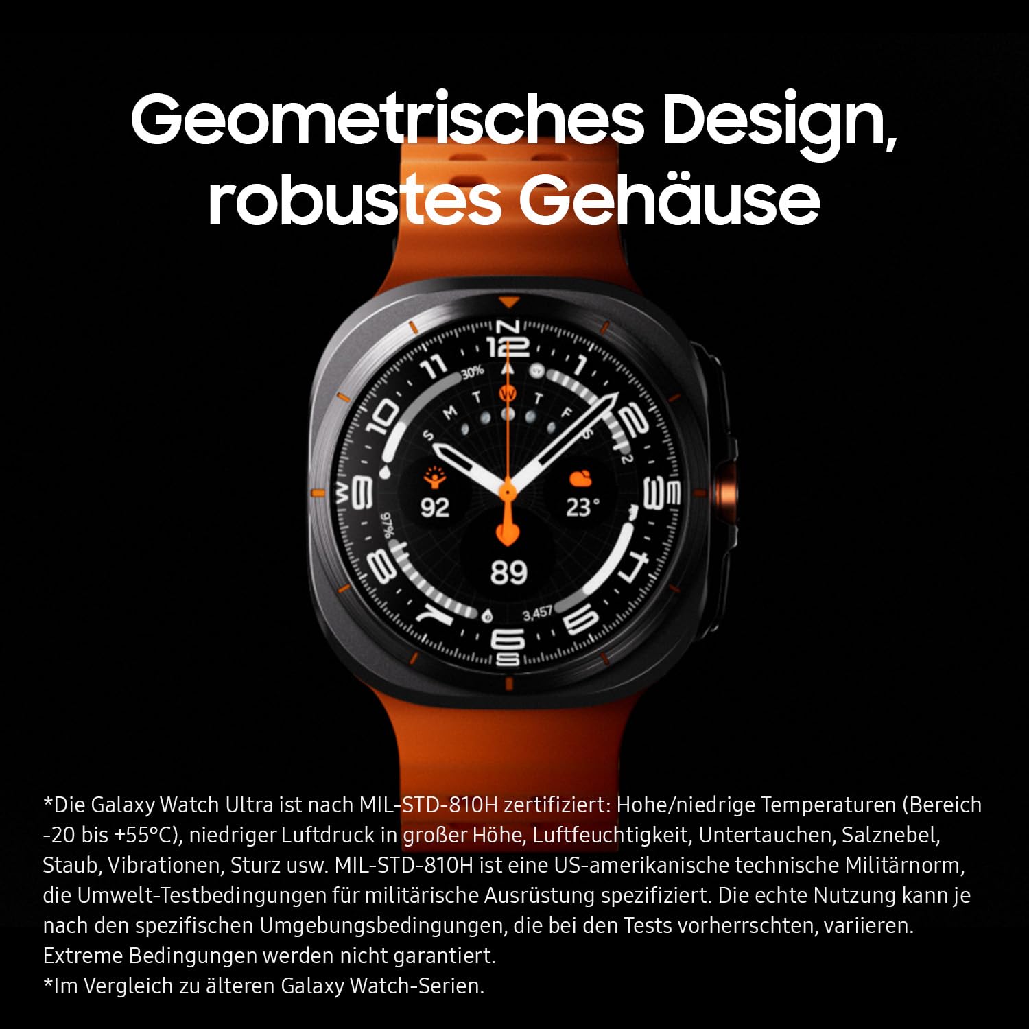 Samsung Galaxy Watch Ultra (2025) Smartwatch mit Galaxy AI, Fitness-Uhr, Marine Band, Titan-Gehäuse, Dual-GPS, 64 GB, 47 mm, LTE, Titanium Silver