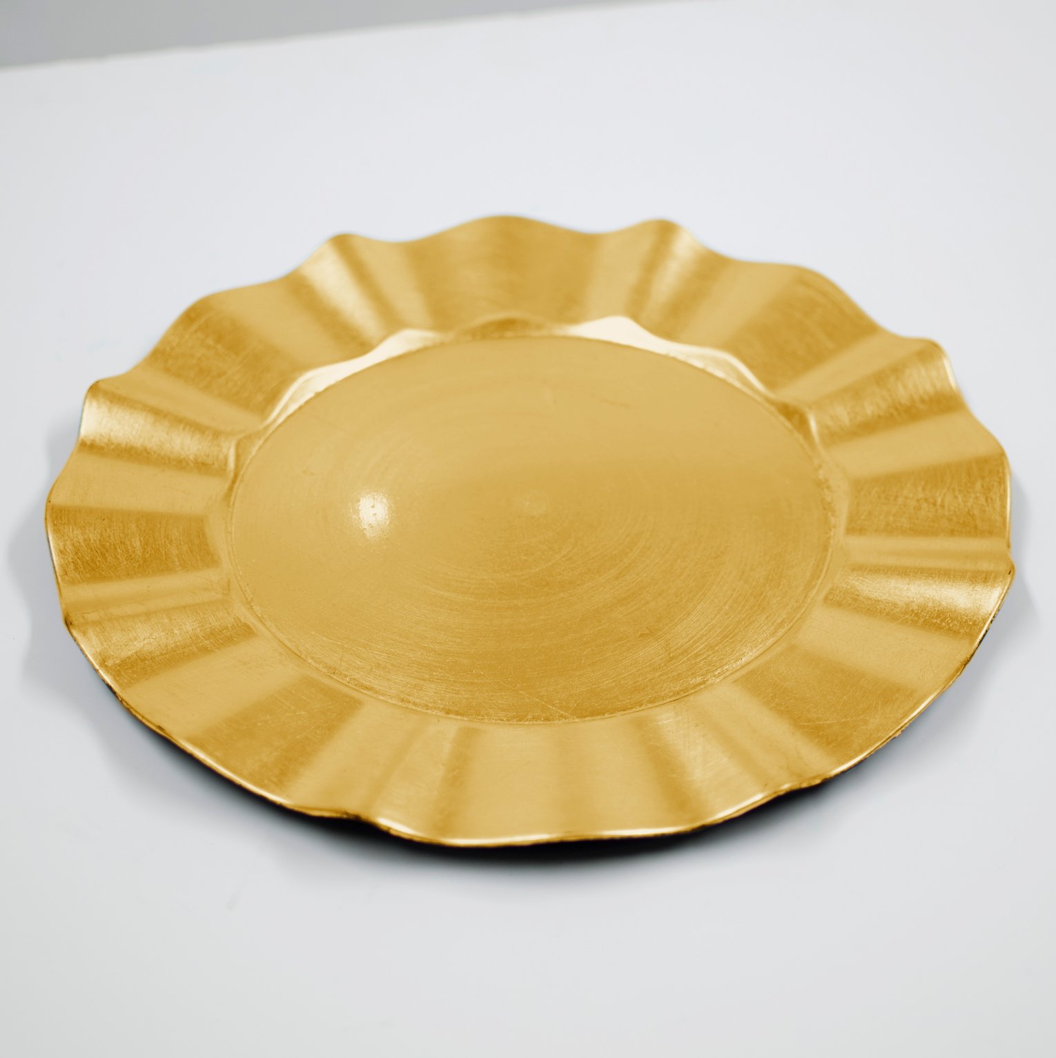 Kashi Home Decorative Wave Brim Border Charger Plate, 13