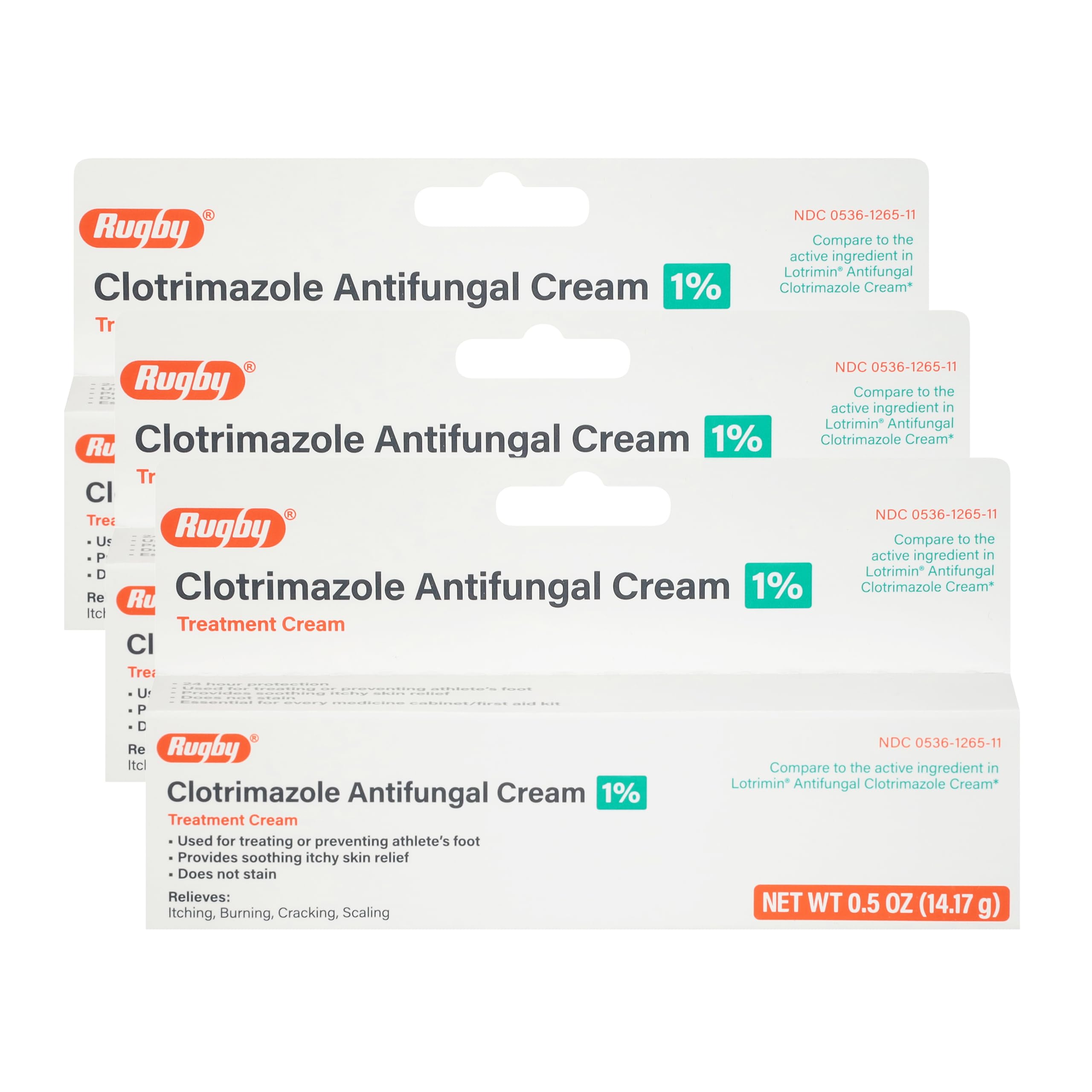 Rugby Clotrimazole Antifungal Cream 3 Pack
