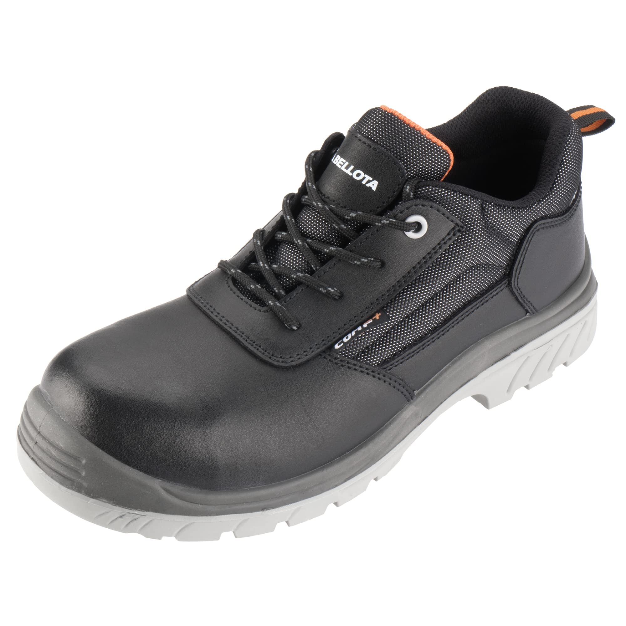 Bellota 72308NJS3 - Zapato de Seguridad Comp+ Negra S3 de Hombre y Mujer de Piel Hidrofugada Lisa, Acolchada y Resistente