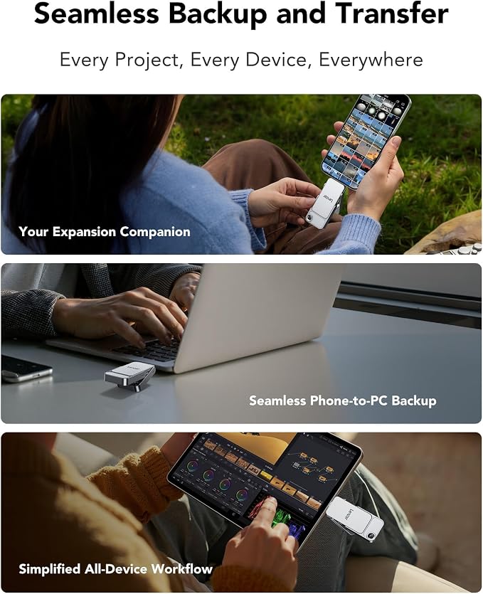 Lexar D70E 512GB SSD Externo USB-C y USB-A miniatura 4
