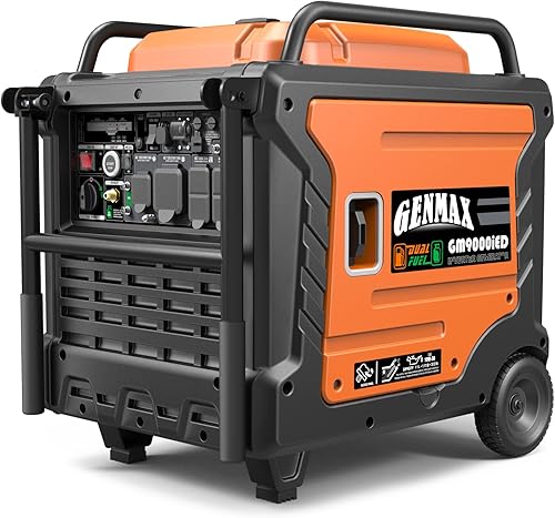 Miniatura 27 de GENMAX Generador inversor portátil, motor de gas o propano súper silencioso de 3500 W con capacidad paralela, arranque remoto/eléctrico, ideal