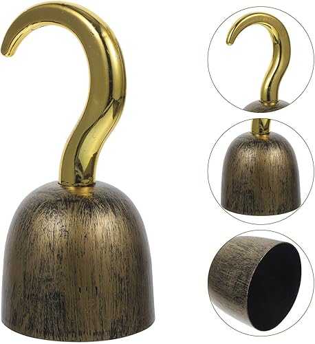 Miniatura 5 de Yardwe Disfraces de gancho de pirata dorado para maquillaje, disfraces de Halloween, accesorios de fiesta de piratas, ganchos de disfraz de piratas,