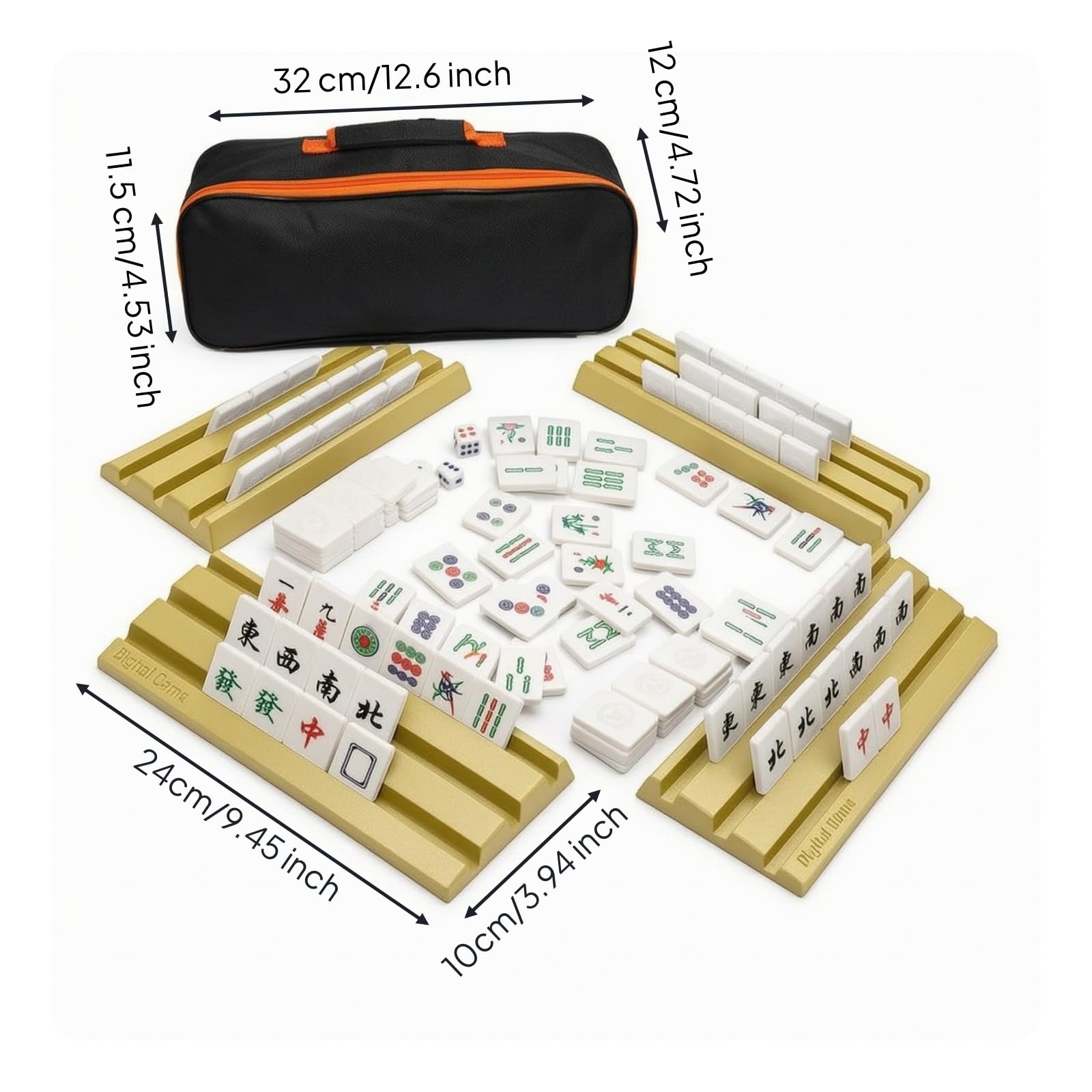 Harilla ReiseSet traditionell Set mit Steinhaltern Brettspiel für Familien, Camping, Orange
