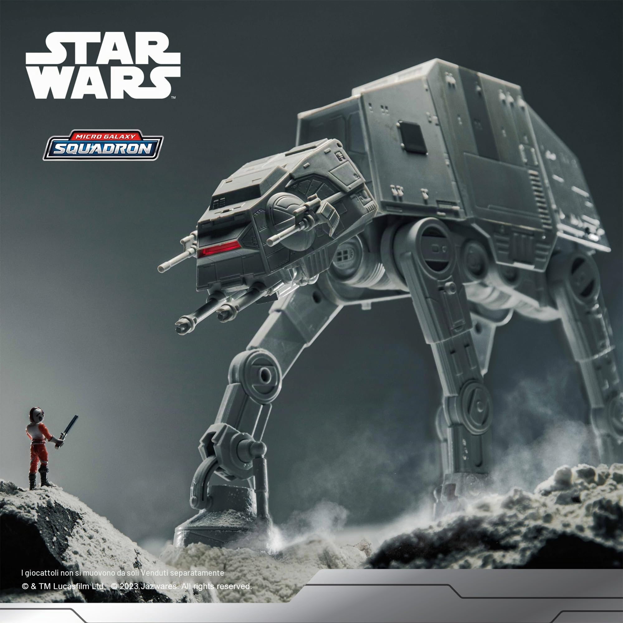 Star Wars Micro Galaxy Squadron AT-AT Walker - Veicolo di classe d'assalto da 10 pollici con cinque accessori per micro figure da 2,5 cm