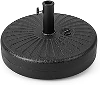 Vista 1 de Giantex Base de sombrilla rellenable de 75 libras, soporte de paraguas relleno de agua y arena de 20 pulgadas, apto para poste de paraguas de 1.5 a