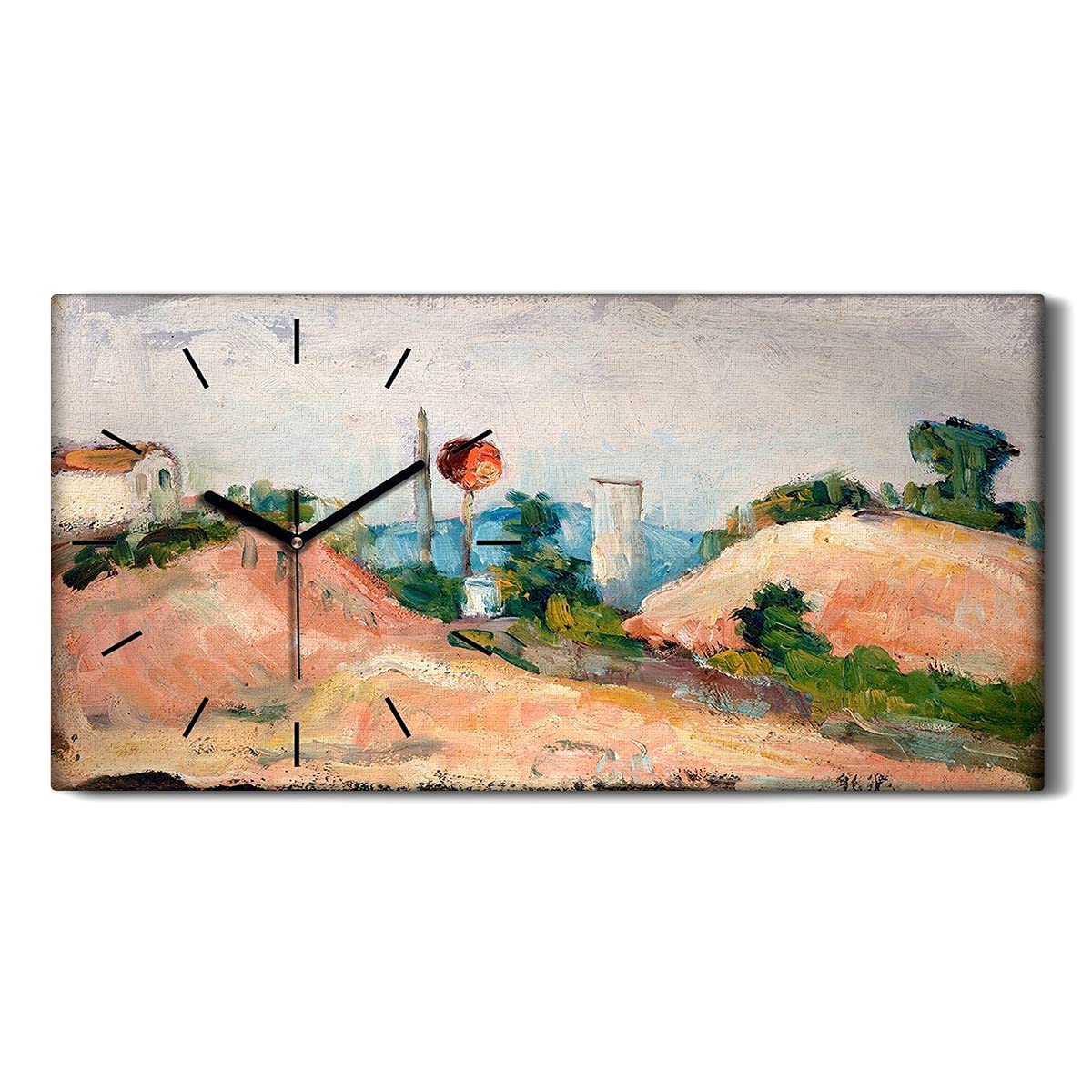 Horloge sur Toile Salon et Chambre Grand Format 60x30cm Image Chemin de Fer
