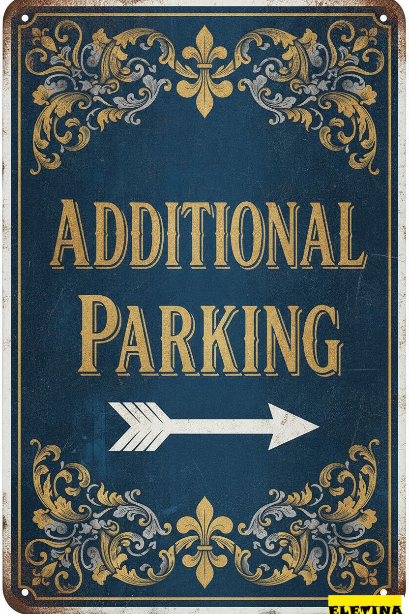 Personalized Sign for Man Cave Caution Notice Metal Wall Decor Additional Parking Metal Plaque Warning Metal Wall Decor Outdoor Parking Lot Street Road 8x12in Metal Quality Private Property Decorative