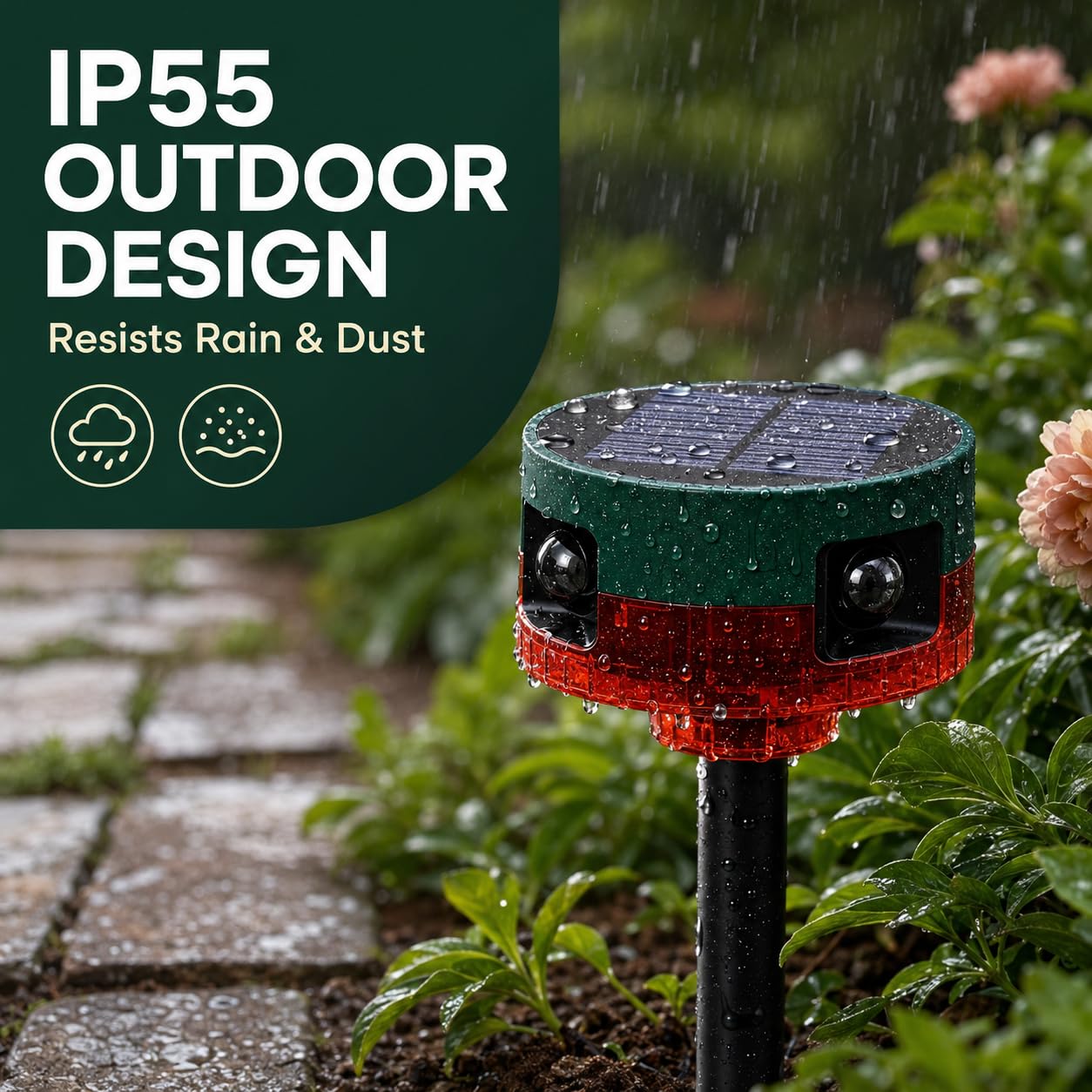Solar Outdoor Motion Sensor Alarm: Upgraded 360° Motion Detector 129dB Loud Siren, Remote Control, Porch Security Protector & Camping Safety Device for Yard/Garden Outdoor Areas