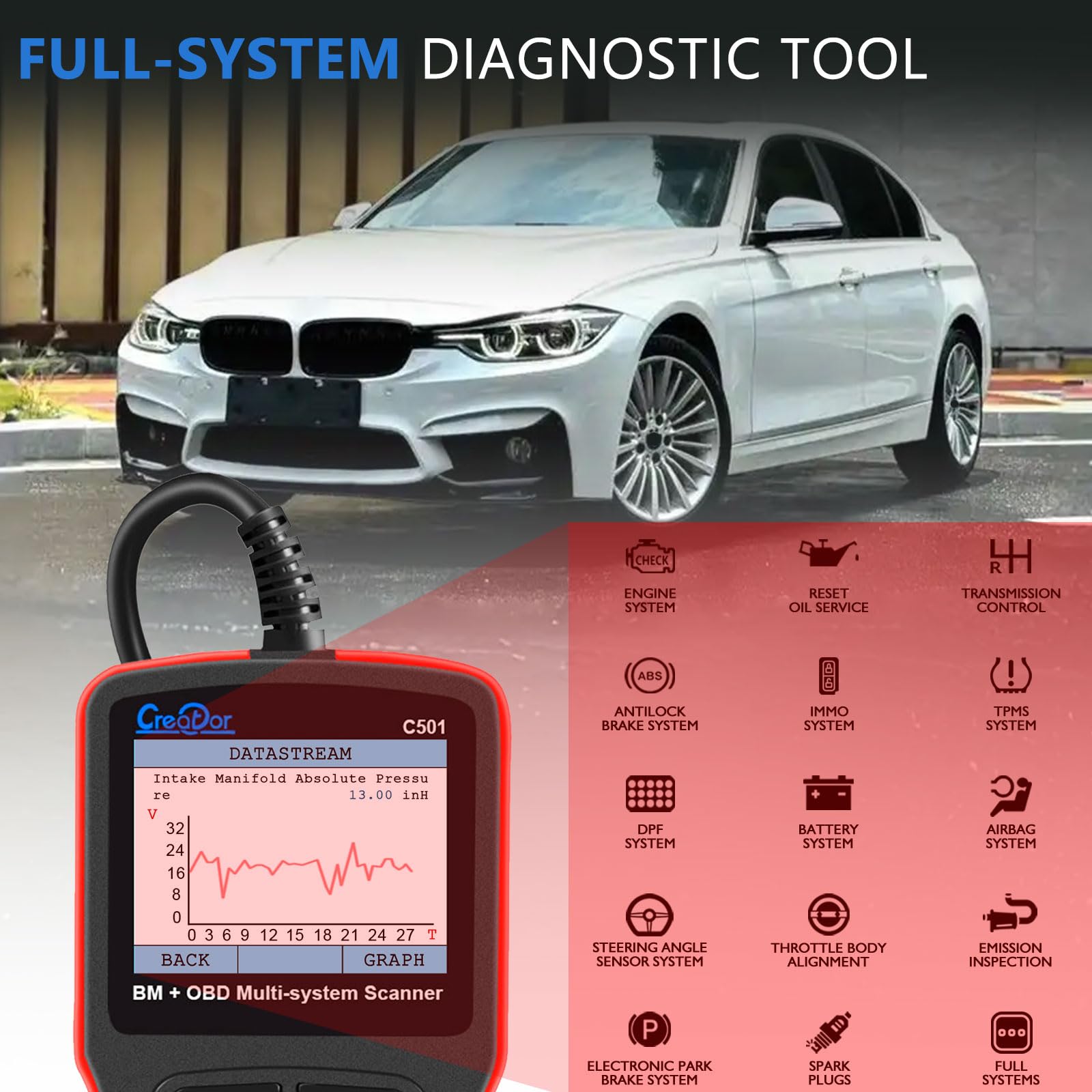 Amazon.co.jp: Creator C501 OBD2 スキャナー BMW Mini フルシステム