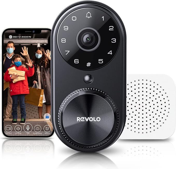Revolo WFV01 Video Smart Lock, 3in1 WiFi Smart Deadbolt with Camera