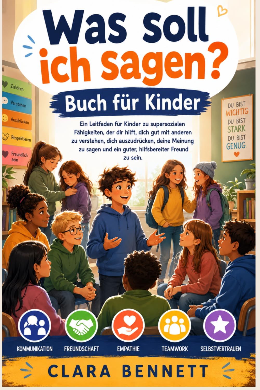 Was soll ich sagen? Buch fur kinder: Ein Leitfaden für Kinder zu sozialen Kompetenzen, der dir hilft, dich gut zu verstehen, dich auszudrücken, deine Meinung zu sagen und ein guter Freund zu sein.