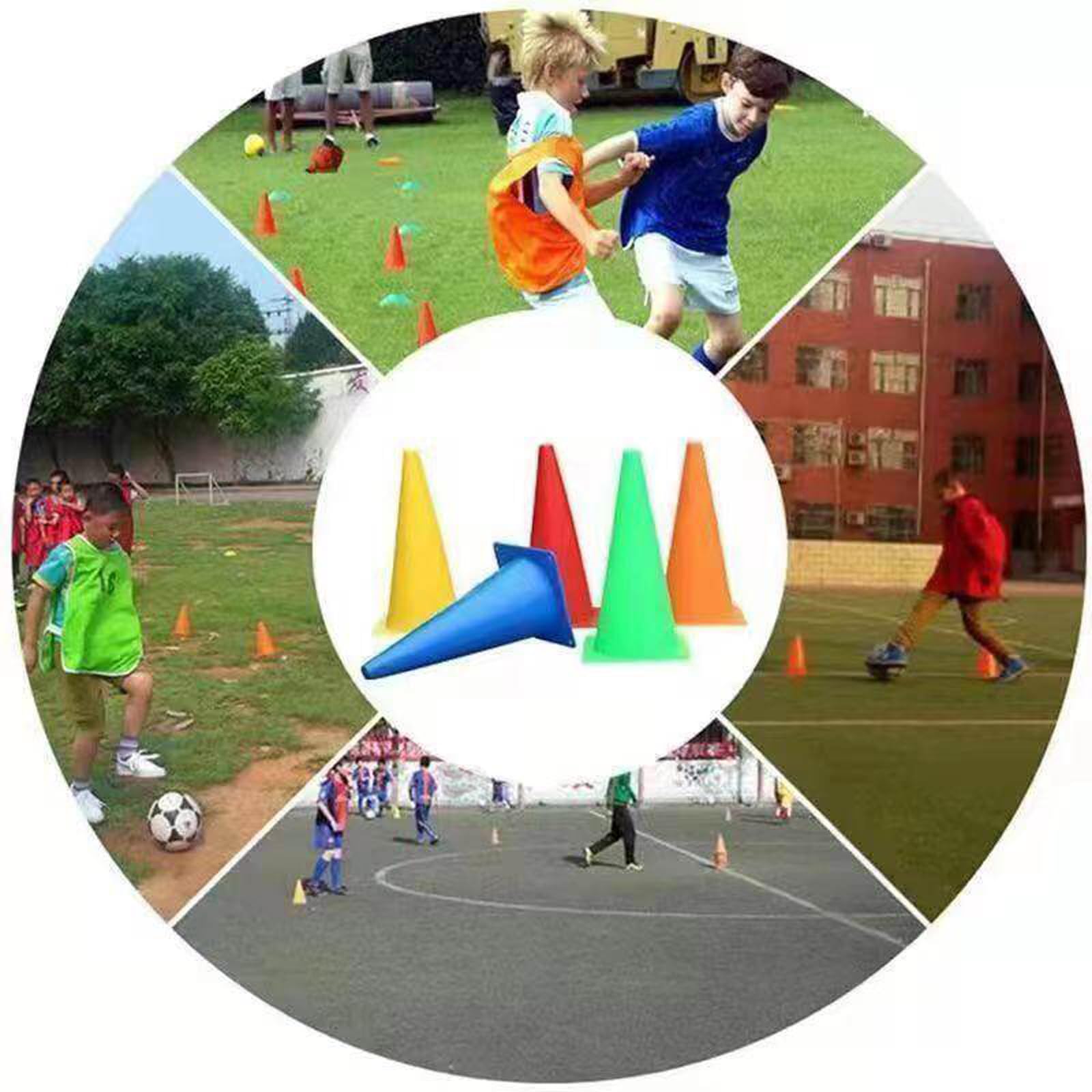 Cinesini per Allenamento Calcio,Cono di Traffico in Plastica,Coni da Allenamento per Calcio,Coni di Segnalazione,Multiuso,Flessibile,per Allenamento Calcio,attività,Gioco,Addestramento