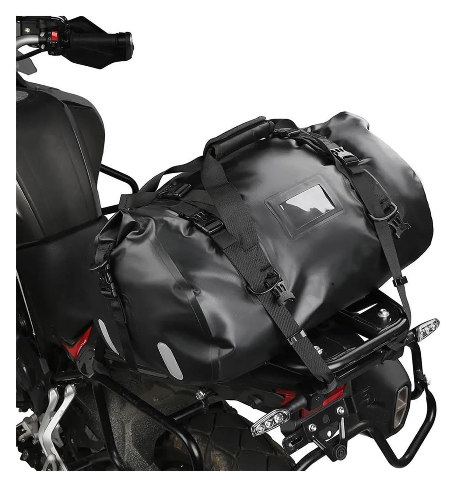 Bolsa Trasera Moto Bolsa Universal para Motocicleta 45L Impermeable Bolsa Sillín Trasero PVC Equipaje Seco Duradero Bolsa para Exteriores Accesorio para Bolsa Asiento
