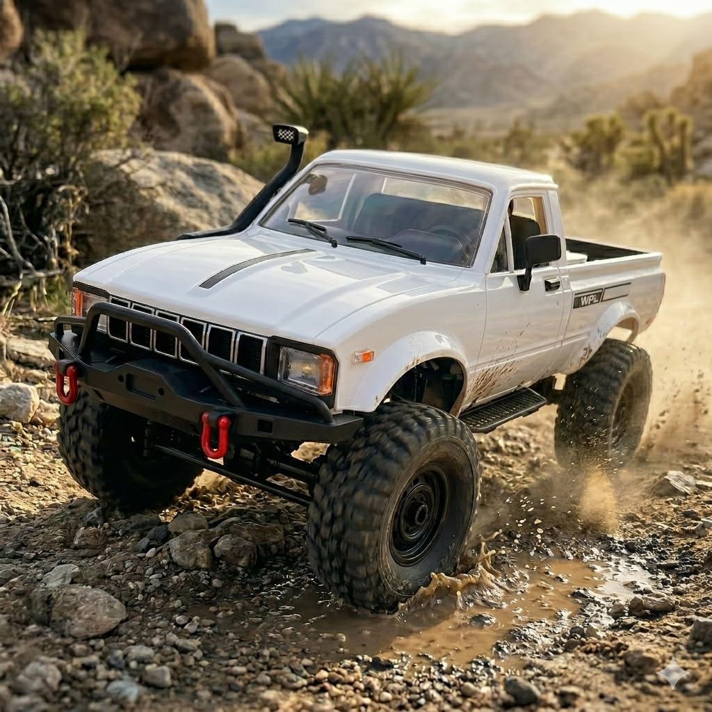 N　　WPL C24 1/16スケールRCクローラー Amazon.com: SVERTIBO 1/16 Scale RC Crawler, WPL C24-1 RC Truck RTR