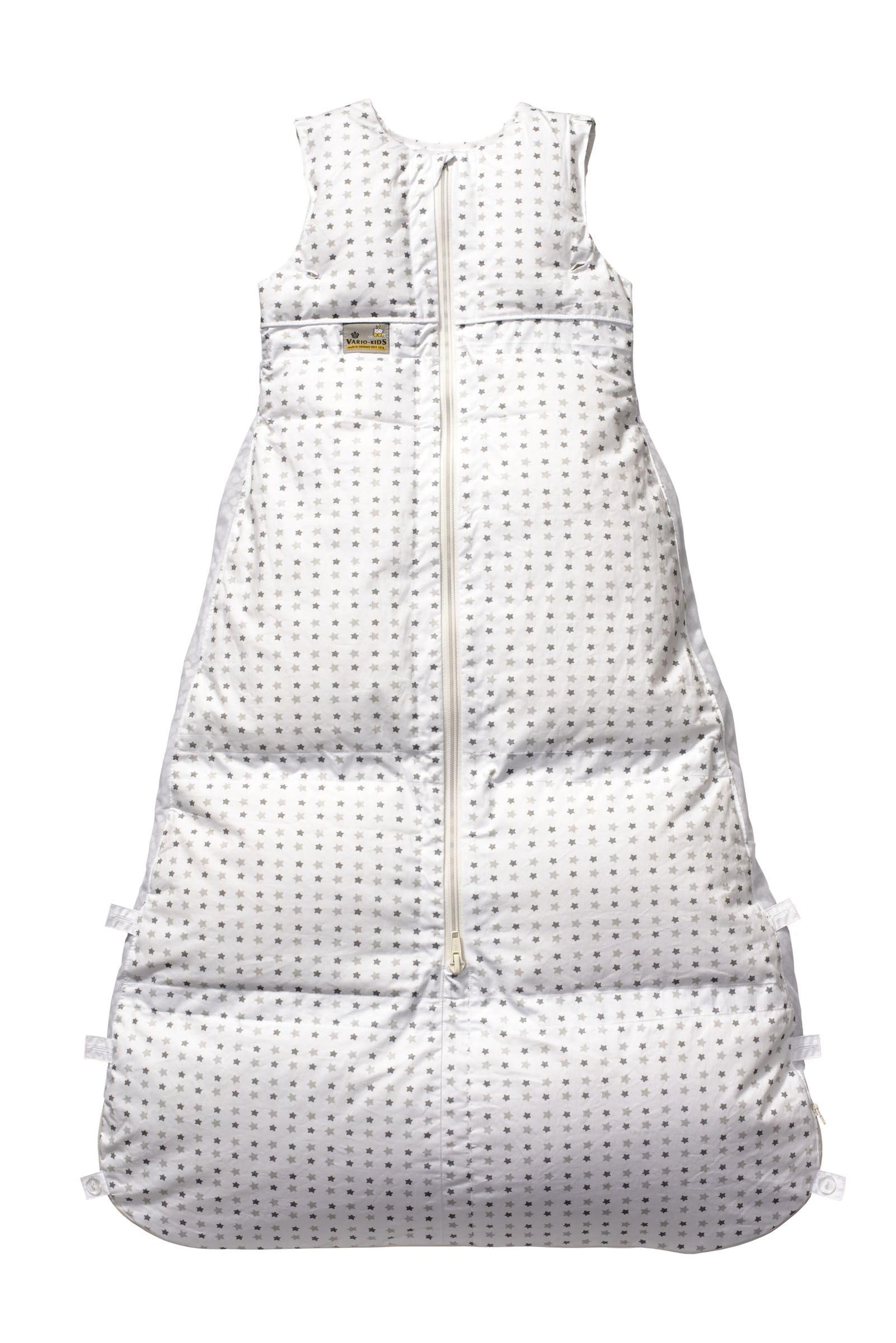 Set ARO Artländer Daunenschlafsack mit Stoffwindel Blaubär/Winterschlafsack längenverstellbar/Baby-Schlafsack mit Premiumdaunen