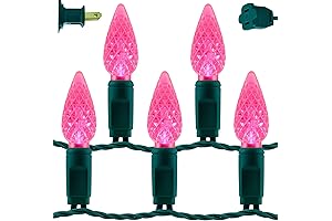Yuletime Pink C6 Strawberry LED Christmas Lights