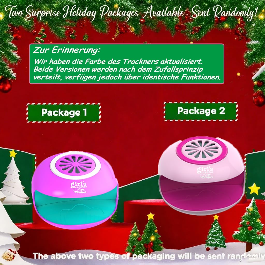 LemonDream Nagelstudio Kinder, Geschenk Mädchen 6 7 8 9 10 11 12-Jahre Kind für Nagellack Set, Geschenke für Kinder Make-up Set für Geburtstag Weihnachten Halloween Party