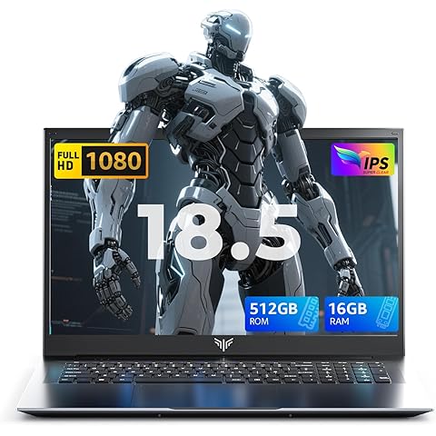 18.5 Inch Laptop Computer with 8000 mAh Battery,Intel N150 Quad-Core Processor UP t...