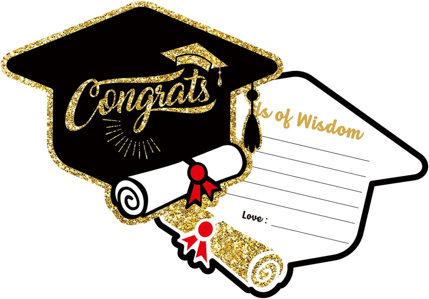 Graduation Cards, Graduation Advice Cards, 2022 Graduation Cards, Congrats Cards Blank Grad Cards, Graduation Party Favors Grad Congrats Greeting Cards, College or High School Graduation Party Supplies, Personalized Graduation Cards, Set of 50