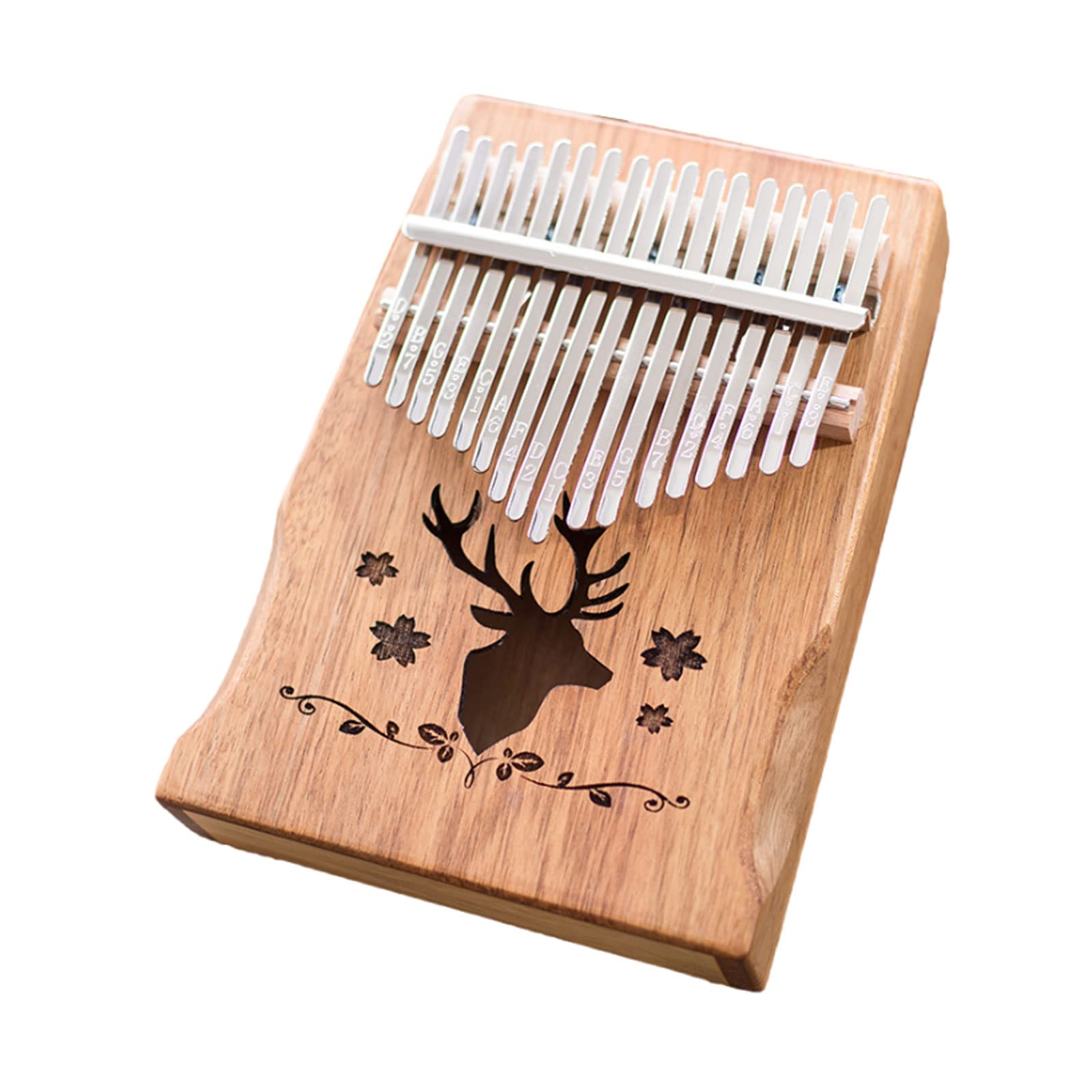 Suono Squisito Strumento Multifunzione per Pianoforte a 17 Tasti per Strumento Musicale a percussione per Principianti, Design Squisito della Testa di Cervo Sika Facile da Giocare