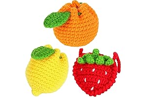 Hillban 3 Pcs Cute Handwoven Crochet Mini Bags