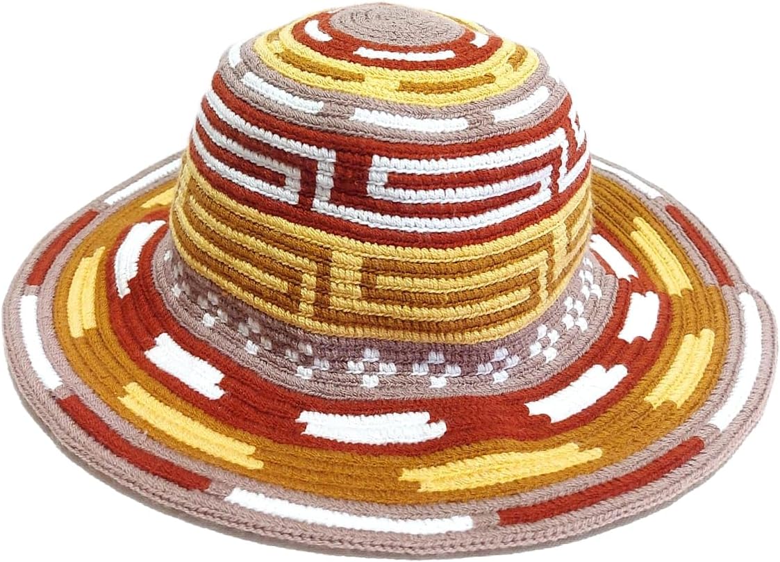Bucket Hat for Women and Men – Packable Wide Brim Sun Hat for Travel, Summer, and Beach | Lightweight Breathable Outdoor Hat Wayuu Handmade Multi
