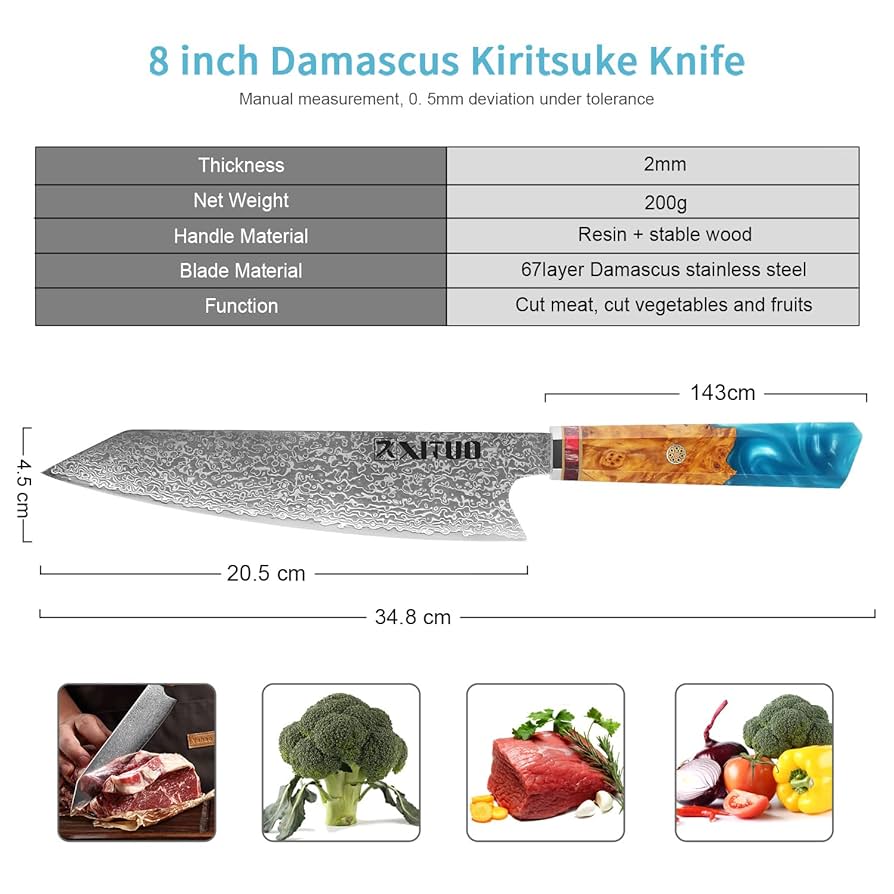 Amazon.co.jp: XT XITUO キリツケ シェフナイフ 8インチ