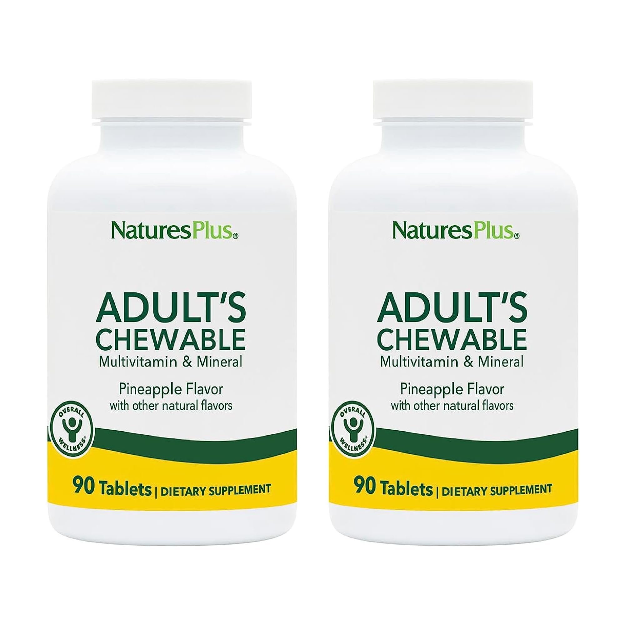 NaturesPlus Adult's Chewable, Pineapple Flavor - 90 Tablets - Multivitamin & Mineral - Vegan, Gluten Free - 90 Servings — Amazon image 8