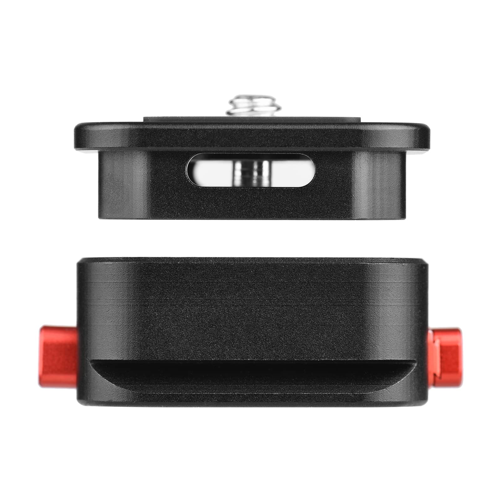 Andoer Placa de liberación rápida de aleación de aluminio para trípode, placa QR, adaptador de montaje de cámara, configuración rápida con tornillo de 1/4 pulgadas para cámara DSLR