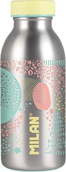 Milan 64265 Isothermal Stainless Steel Bottle 355 ml Silver Serie, Yellow, Multicoloured