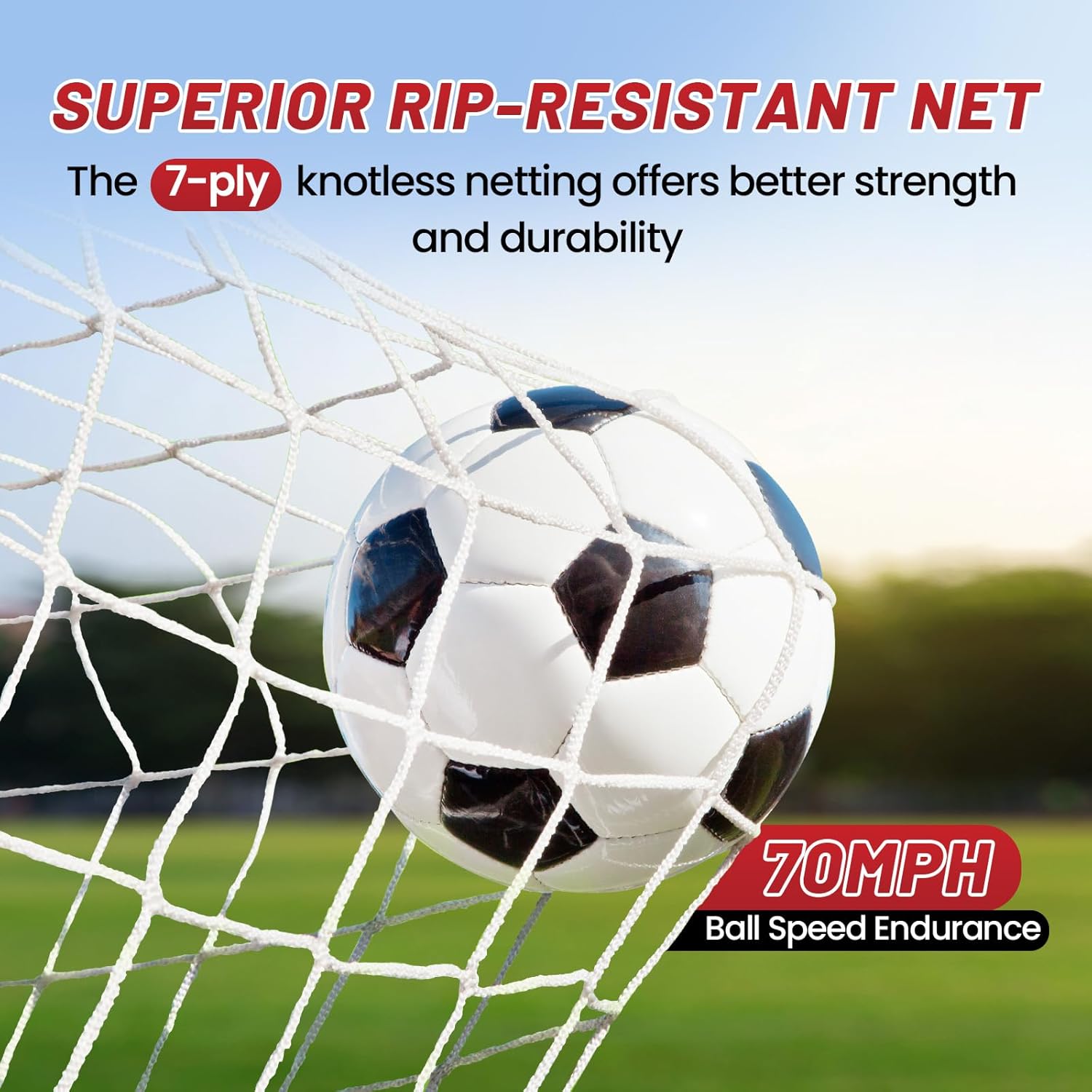 Bearwill Soccer Goal, 12X6FT Soccer Net Easy Setup, Portable Soccer Goals for Backyard with Upgraded Collapsible Metal Base, Outdoor Indoor Soccer Goal Net for Practice with Carry Bag