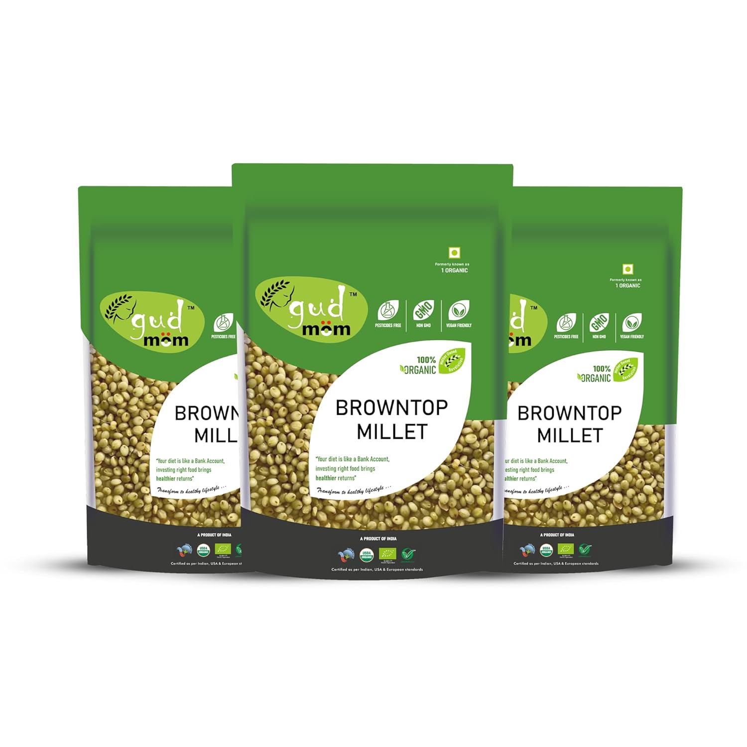 Gudmom Organic Browntop Millet 500 g (Pack Of 3) Amazon.in Grocery & Gourmet Foods