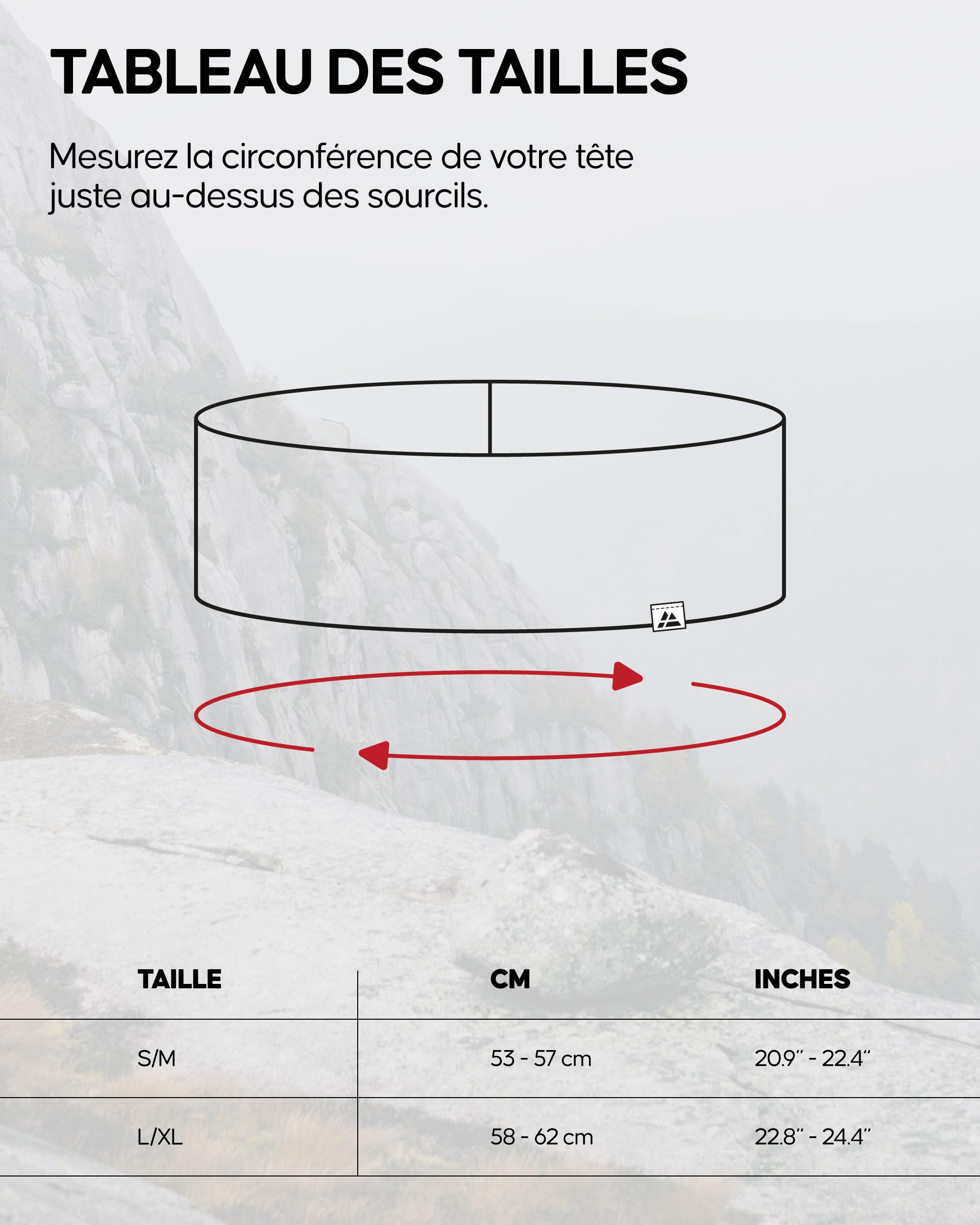 DANISH ENDURANCE Bandeau en Laine Mérinos, Lot de 1 ou 2 | Bandeau en Laine Mérinos, Chaud, Respirant et Résistant aux Odeurs, pour la Randonnée, la Course et le Vélo, Unisexe