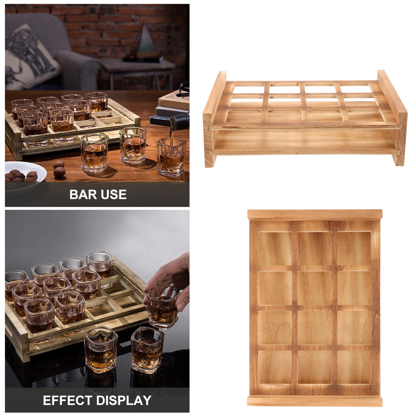 STOBAZA Shot Glass Aufbewahrungsbox - Doppelstöckig & Staubgeschützt