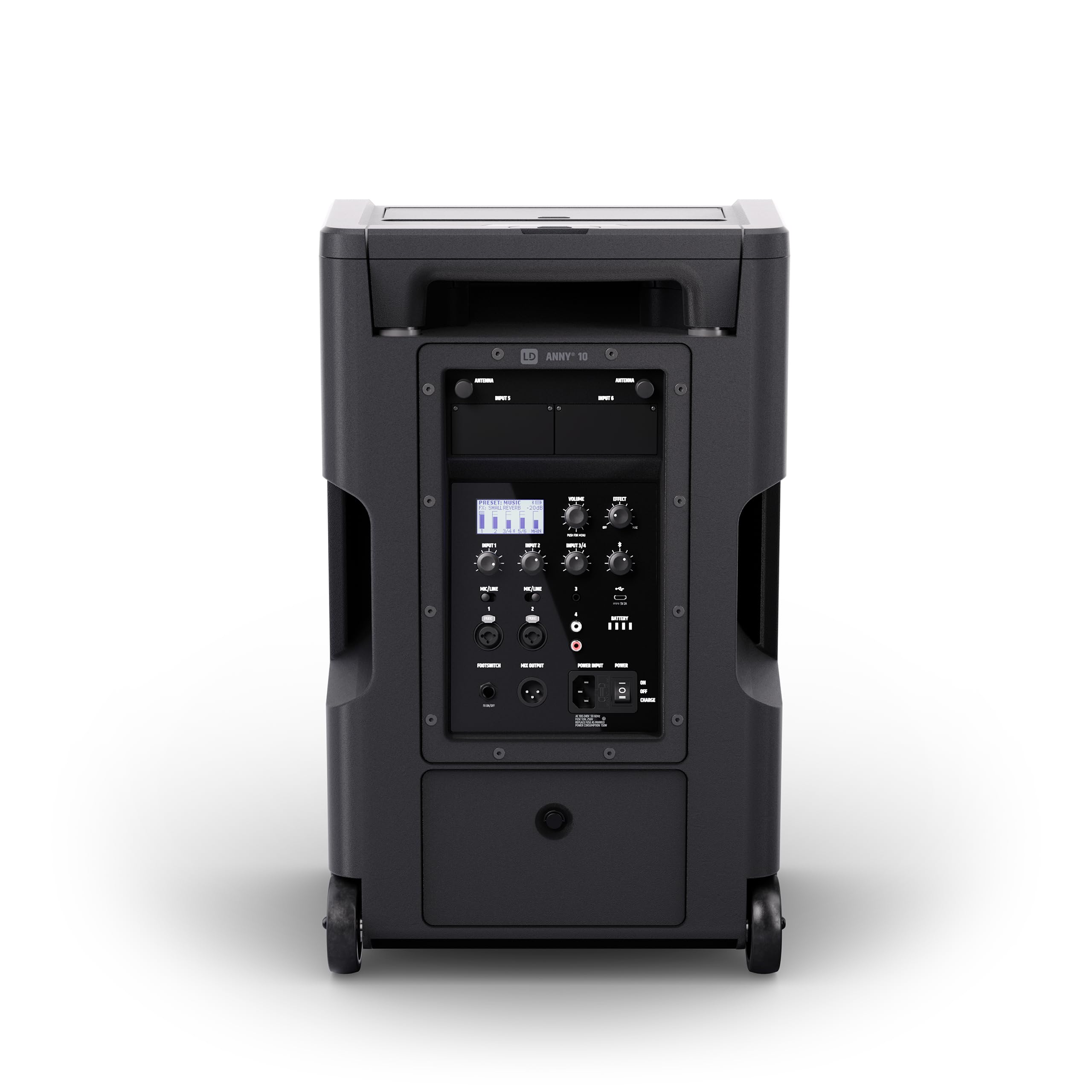 LD Systems ANNY 10 - Altoparlante PA Bluetooth da 10″ con batteria e mixer
