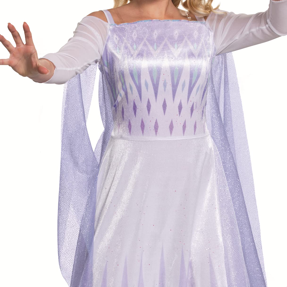 Disguise Damski kostium Elsy, oficjalny kostium Disney Kraina Lodu 2 Elsa, strój dla dorosłych