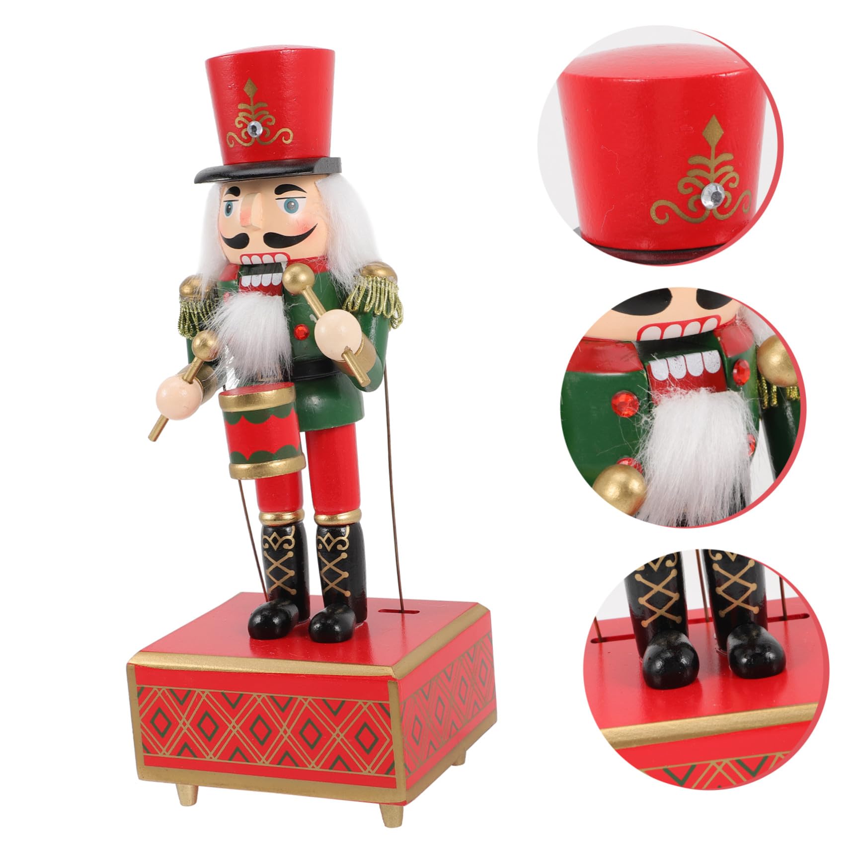 NUOBESTY Carillon in Legno Musicale per Decorazione Natalizia Delicata da Tavolo Suoneria e Ambientazione di Natale per Ufficio e Casa